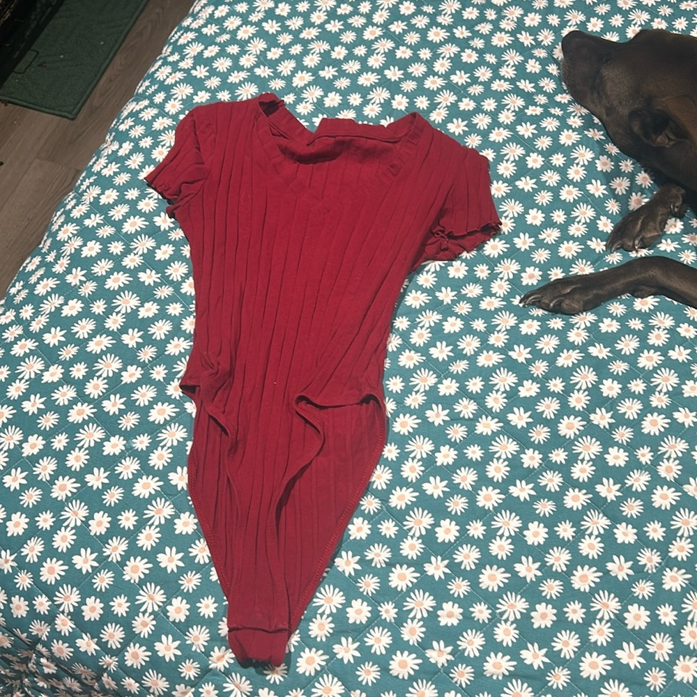 Red body suit